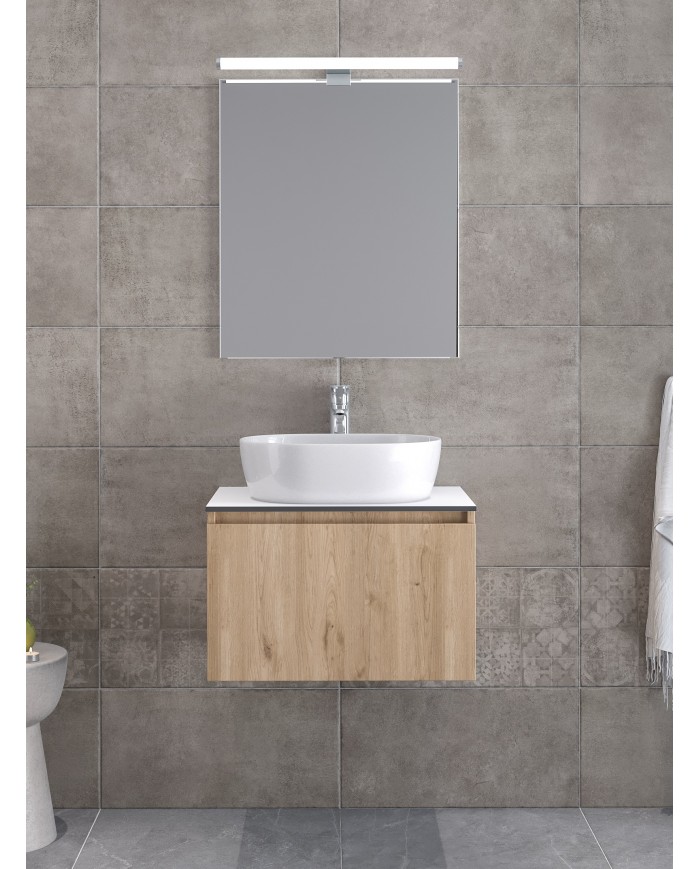 Έπιπλο Μπάνιου Furnibath Sevilla 60SC Royal Walnut Βάση,Νιπτήρας,Καθρέφτης (3SVCS60CWL)