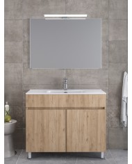 Bathroom Furniture Furnibath Toledo 100C Royal Walnut Base, Washbasin, Mirror-Closet (7TL100CWL)