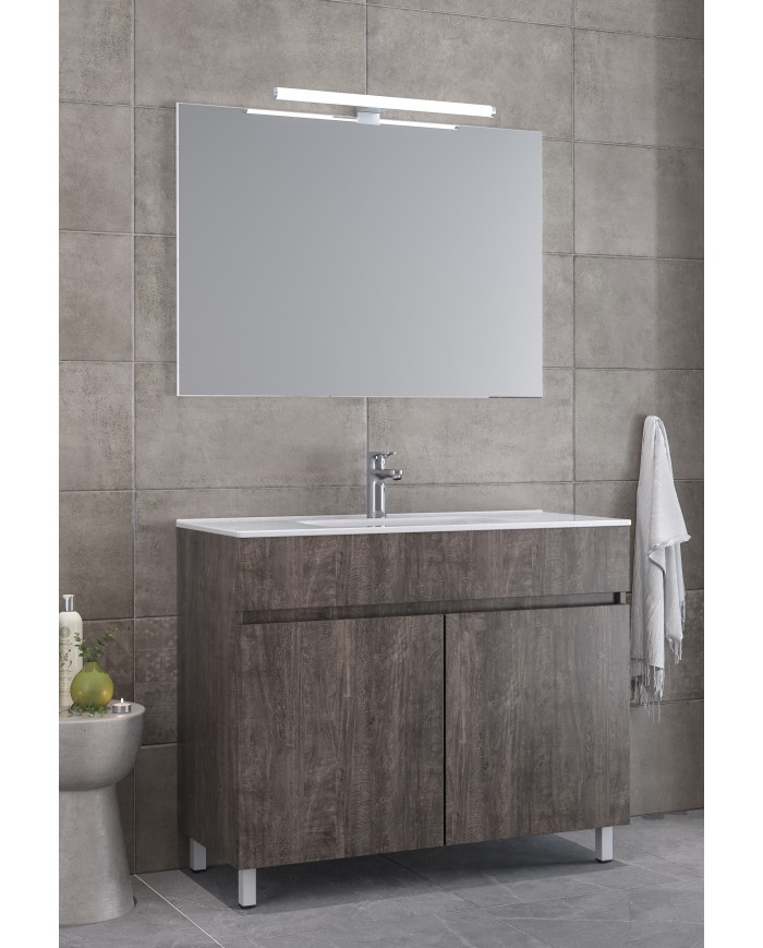 Έπιπλο Μπάνιου Furnibath Toledo 100C Royal Grey Βάση,Νιπτήρας,Καθρέφτης(7TL100CGR)