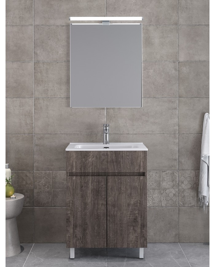 Bathroom Furniture Furnibath Toledo 60C Royal Gray Base, Washbasin, Mirror (7TL60CGR)