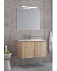 Bathroom Furniture Furnibath Madrid 80C Royal Walnut Base, Washbasin, Mirror(5MD80CWL)