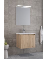 Bathroom Furniture Furnibath Madrid 60C Royal Walnut Base, Washbasin, Mirror(5MD60CWL)