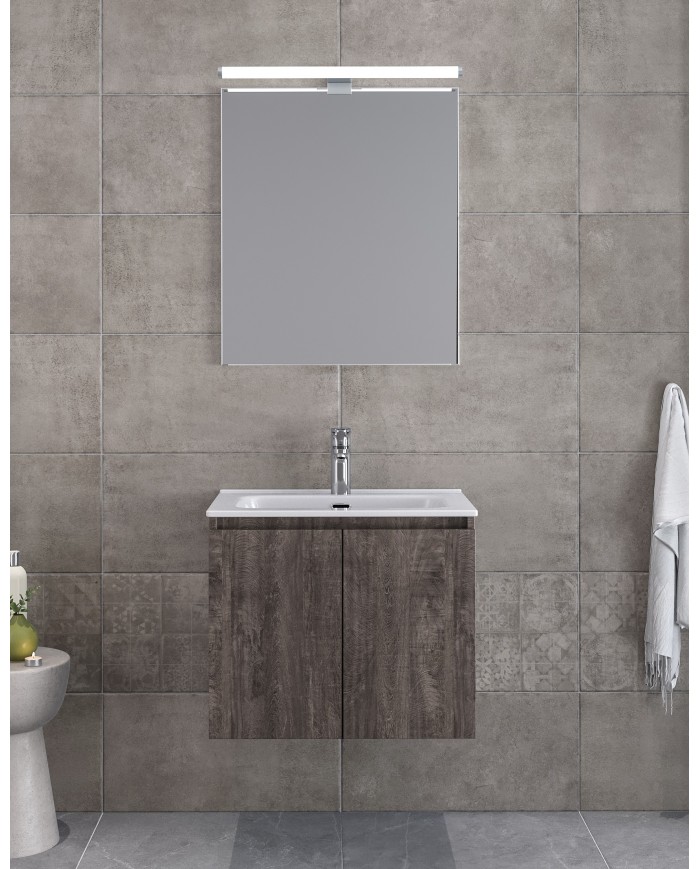Bathroom Furniture Furnibath Madrid 60C Royal Gray Base, Washbasin, Mirror(5MD60CGR)
