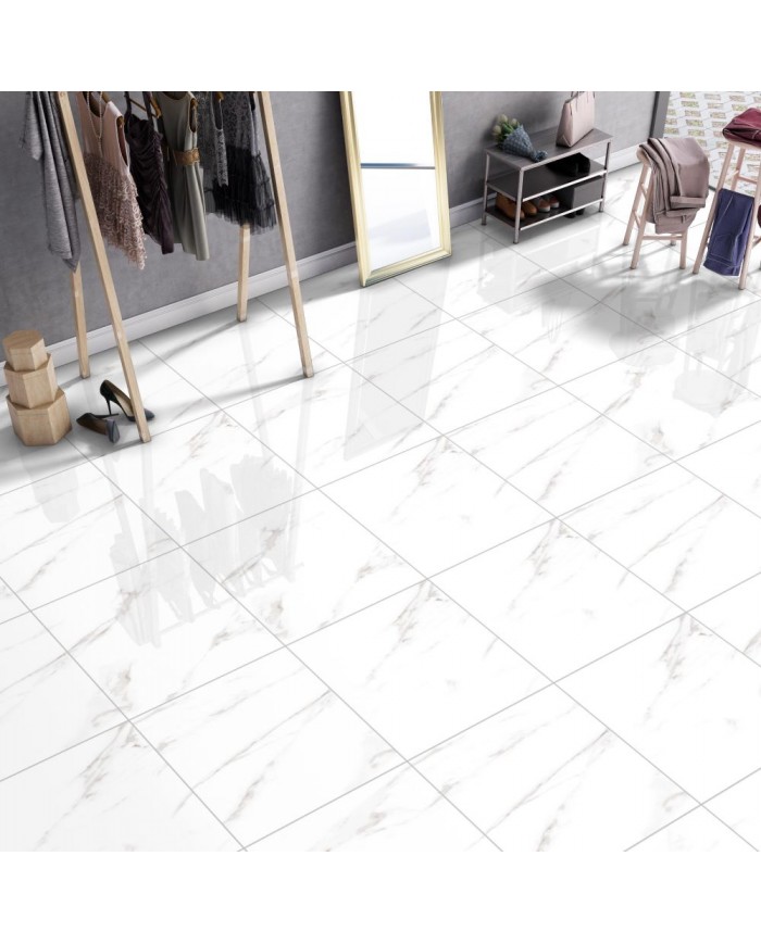 Tile Endilo Statuario Rettificato First Grade Glossy Porcelain - Granite 60×60cm