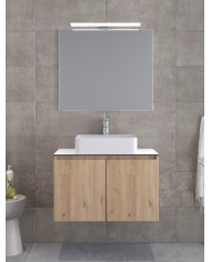 Bathroom Furniture Furnibath Madrid 80TC Royal Walnut Base, Washbasin, Mirror (5MDCT80CWL)