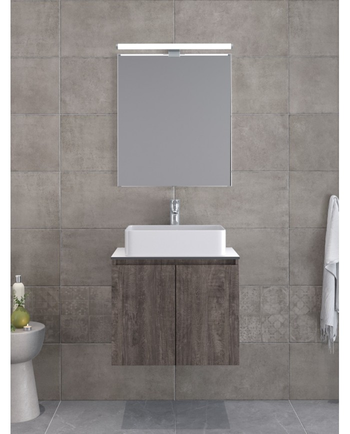 Bathroom Furniture Furnibath Madrid 60TC Royal Grey Base, Washbasin, Mirror (5MDCT60CGR)