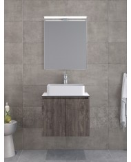 Bathroom Furniture Furnibath Madrid 60TC Royal Grey Base, Washbasin, Mirror (5MDCT60CGR)