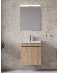 Bathroom Furniture Furnibath Valencia 55 Royal Walnut Base, Washbasin, Mirror (6VL55CWL)