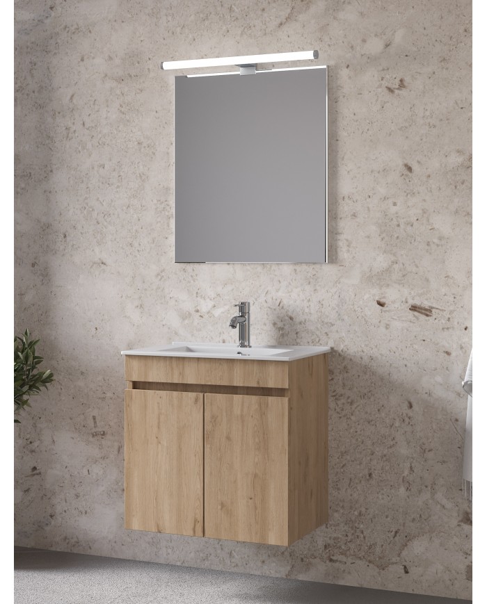 Έπιπλο Μπάνιου Furnibath Valencia 61 Royal Walnut Βάση,Νιπτήρας,Καθρέφτης (6VL61CWL)