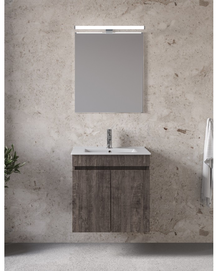 Έπιπλο Μπάνιου Furnibath Valencia 61 Royal Grey Βάση,Νιπτήρας,Καθρέφτης (6VL61CGR)