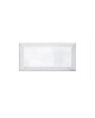 Metro White Gloss Bizoute Ceramic Tile First Selection (10x20 cm)