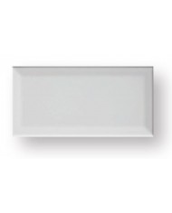 Metro White Gloss Bizoute Ceramic Tile First Selection (10x20 cm)