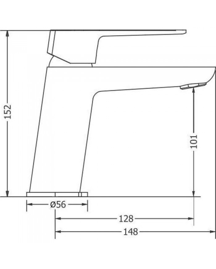 Viospiral Modea Leona Basin Mixer 00-09001 Silver