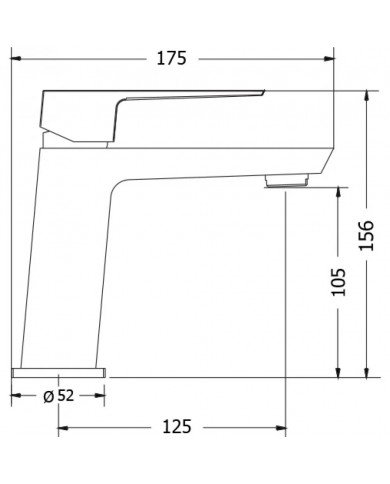 Modea Pietra Basin Mixer 00-08001 Silver