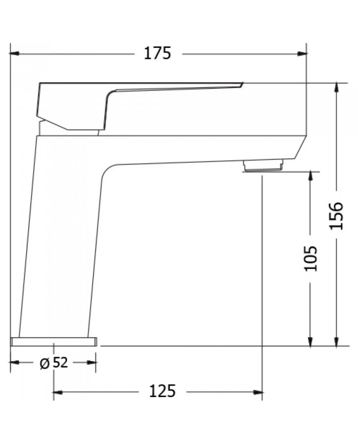 Modea Pietra Basin Mixer 00-08001 Silver