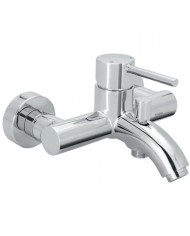 Modea Viospiral Etna Chrome Bathroom Faucet Wall-Mounted Set With Shower Telephone, Spiral & Base(00-07002)