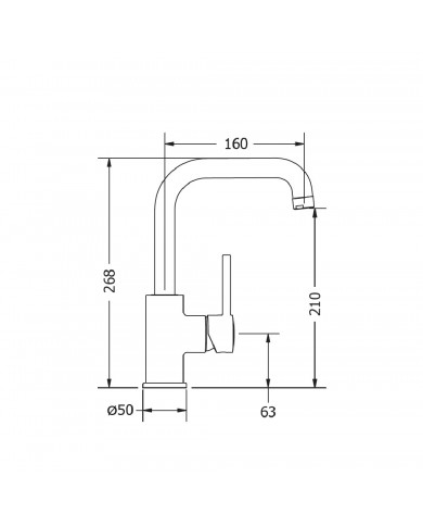 Modea Etna High Chrome Basin Faucet (00-07008)