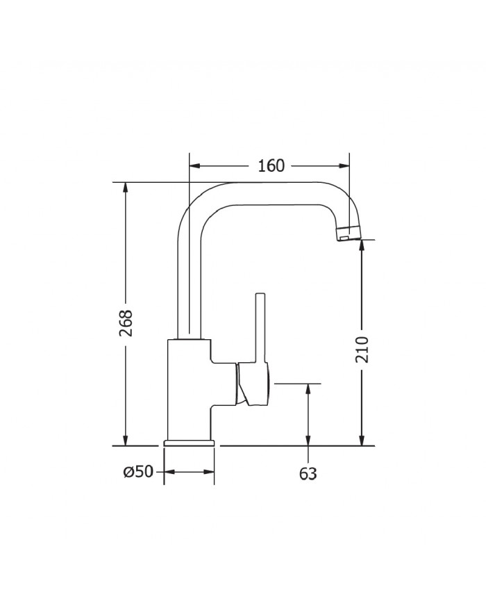 Modea Etna High Chrome Basin Faucet (00-07008)