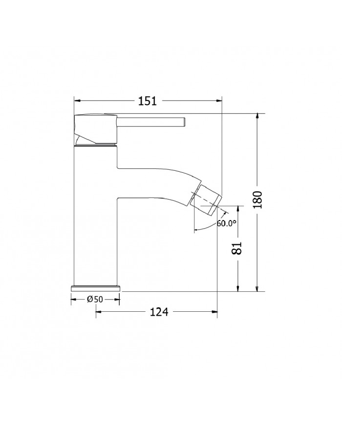 Bidet faucet Modea Etna Chrome with valve Plastic (00-07007)