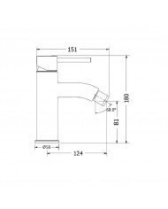 Bidet faucet Modea Etna Chrome with valve Plastic (00-07007)
