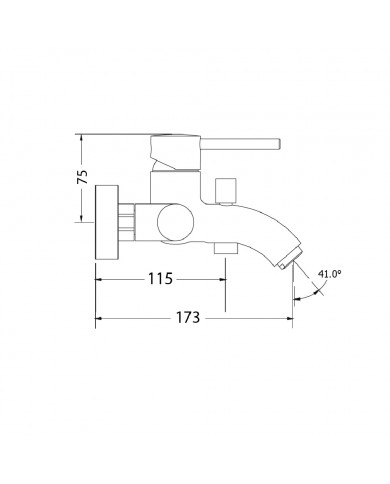 Modea Etna Bathroom Faucet Black Matt Wall-Mounted Set With Shower Telephone, Spiral & Base(00-07002/B)