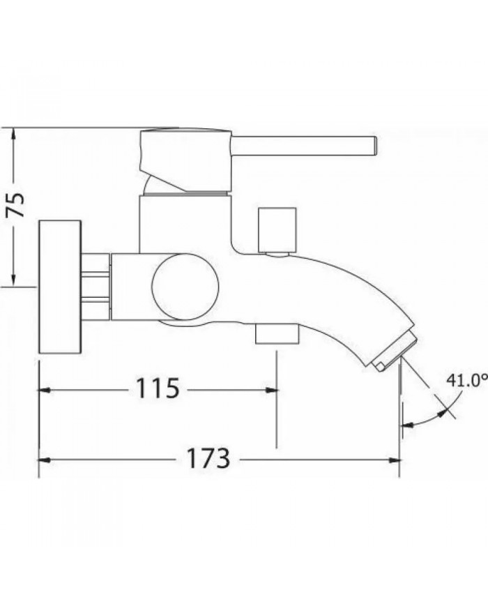 Modea Etna Bathroom Faucet White Wall-Mounted Set With Shower Telephone, Spiral & Base (00-07002/W)