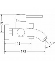 Modea Etna Bathroom Faucet White Wall-Mounted Set With Shower Telephone, Spiral & Base (00-07002/W)