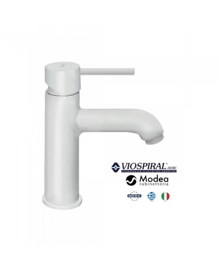 Modea Etna White Basin Faucet with Brass Valve (00-07001/1W)