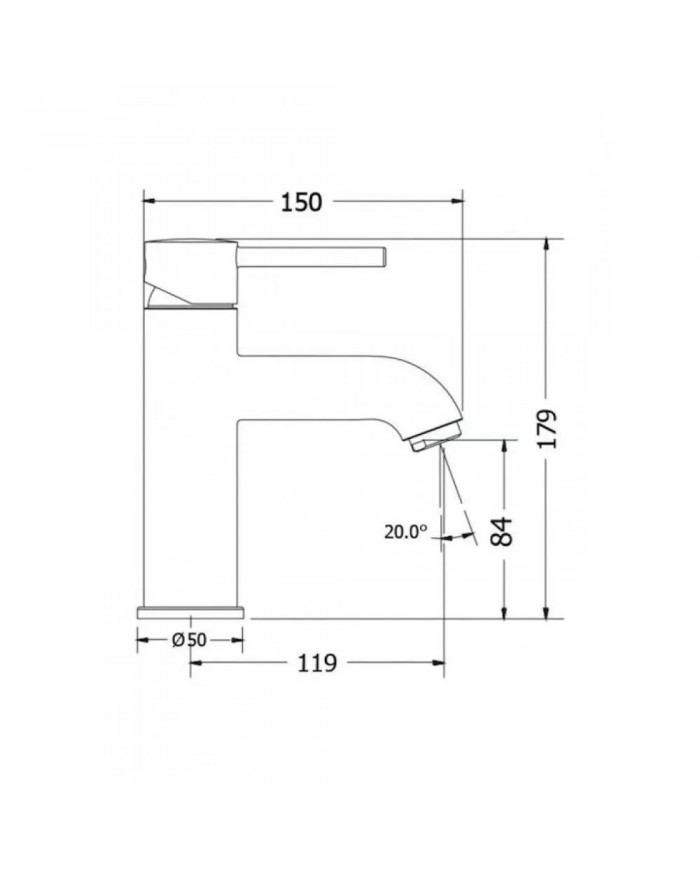 Modea Etna White Basin Faucet with Brass Valve (00-07001/1W)