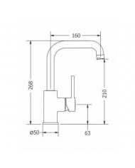 Modea Etna High Plus White Basin Faucet (00-07008/W)