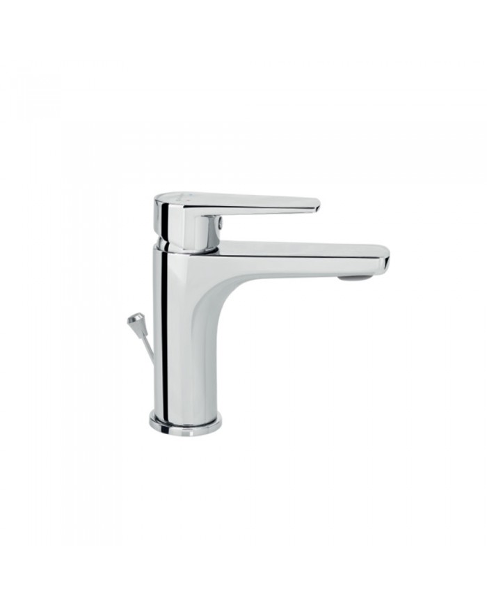 Modea Pietra Basin Mixer Silver With Metal valve (00-02500)