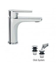 Modea Optima Chrome Washbasin Faucet with Click System Plastic Valve (00-02501)