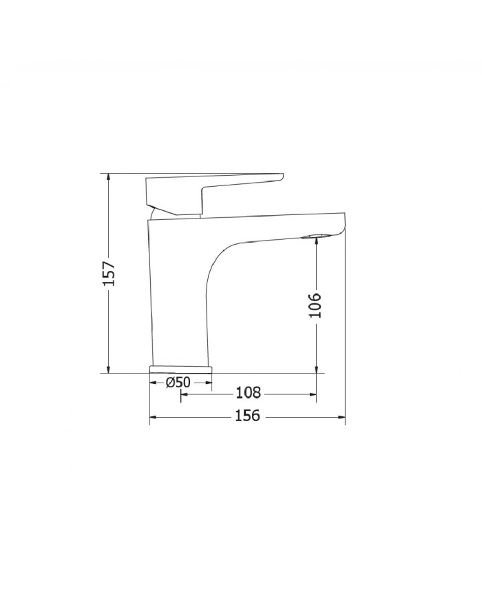 Modea Optima Chrome Washbasin Faucet with Click System Plastic Valve (00-02501)