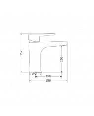 Modea Optima Chrome Washbasin Faucet with Click System Plastic Valve (00-02501)