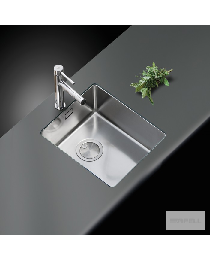 Ανοξείδωτος Νεροχύτης Υποκαθήμενος Linear Plus Apell 34x44 Inox Λείο