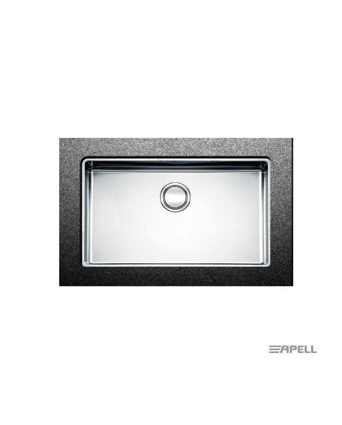 Ανοξείδωτος Νεροχύτης Υποκαθήμενος Linear Plus Apell 75x44 Inox Λείο