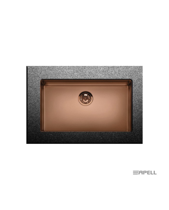 Ανοξείδωτος Νεροχύτης Υποκαθήμενος Metamorfosis Apell 75x44 PVD Copper