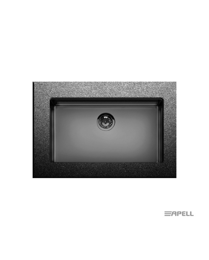 Stainless Steel Undermount Sink Metamorfosis Apell 75x44 PVD Black Brushed