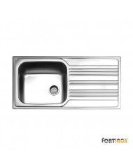 Ανοξείδωτος νεροχύτης ένθετος Valley Fortinox 100x50 Inox Λείο