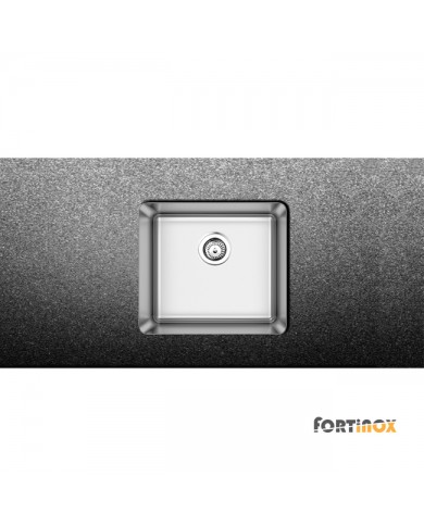 Νεροχύτης Ανοξείδωτος Υποκαθήμενος Λείος (Satin) Fortinox Squadro 49x44 Inox