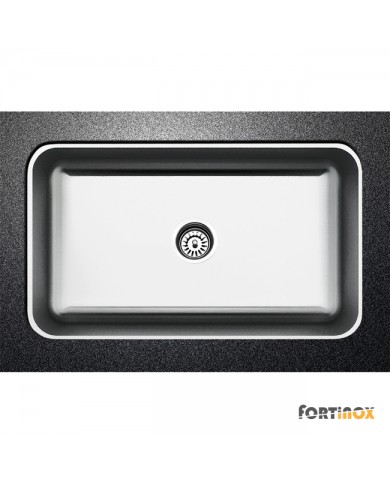 Νεροχύτης Ανοξείδωτος Υποκαθήμενος Λείος (Satin) Fortinox Valley 76x46 Inox