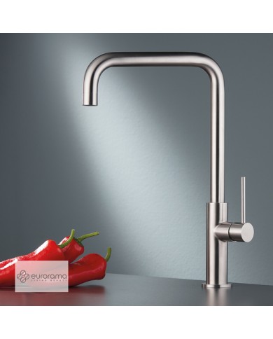Heat-absorbing Sink Faucet with High Rotatable Eurorama Inox