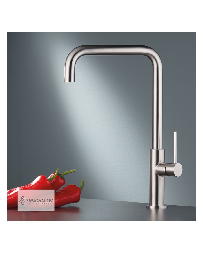 Heat-absorbing Sink Faucet with High Rotatable Eurorama Inox