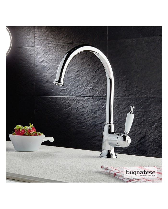 Oxford Bugnatese Chrome Swivel Tall Countertop Sink Faucet (6381-100)