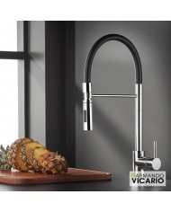 Armando Vicario Fluo Chrome Countertop Sink Faucet Tall Swivel Shower With Flexible Shower 2 Functions (18680-100)
