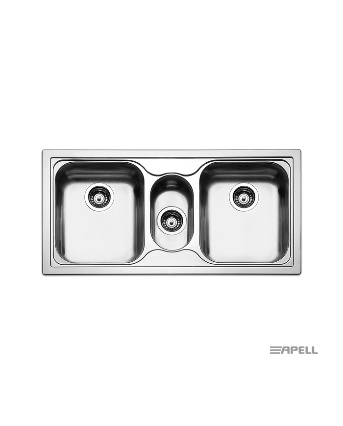 Ανοξείδωτος Νεροχύτης Ένθετος Anniversario Apell 100x50 Inox Λείο