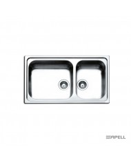 Ανοξείδωτος Νεροχύτης Ένθετος Anniversario Apell 86x50 Inox Λείο