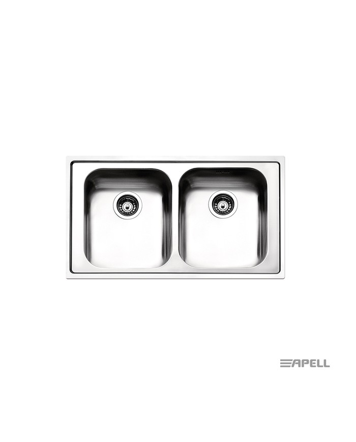 Ανοξείδωτος Νεροχύτης Ένθετος Anniversario Apell 86x50 Inox Λείο