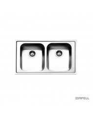 Ανοξείδωτος νεροχύτης ένθετος Anniversario Apell 86x50 Inox Λείο