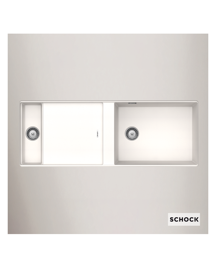 Νεροχύτης κουζίνας Schock Cristadur Prepstation  Υποκαθήμενος 114x46εκ. Χρώμα Polaris